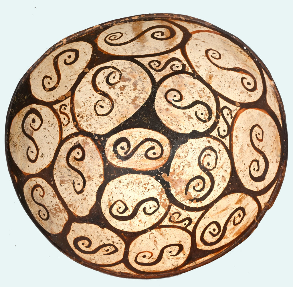 Cajamarca Polychrome Pottery Geometric Design Bowl