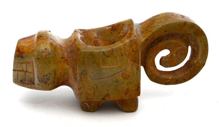 Chorrera Green Stone Feline Mortar