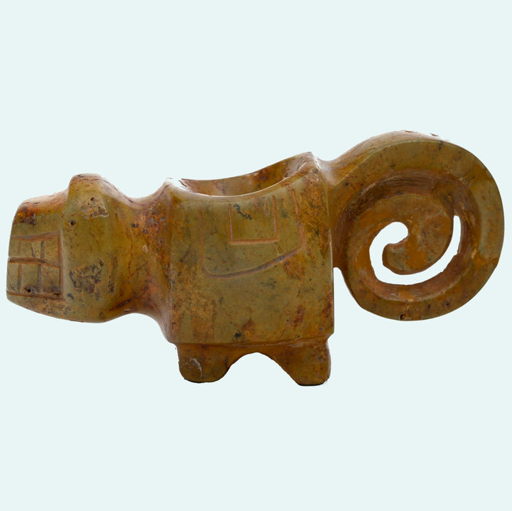 Chorrera Green Stone Feline Mortar