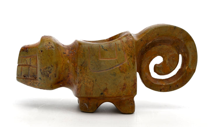 Chorrera Green Stone Feline Mortar