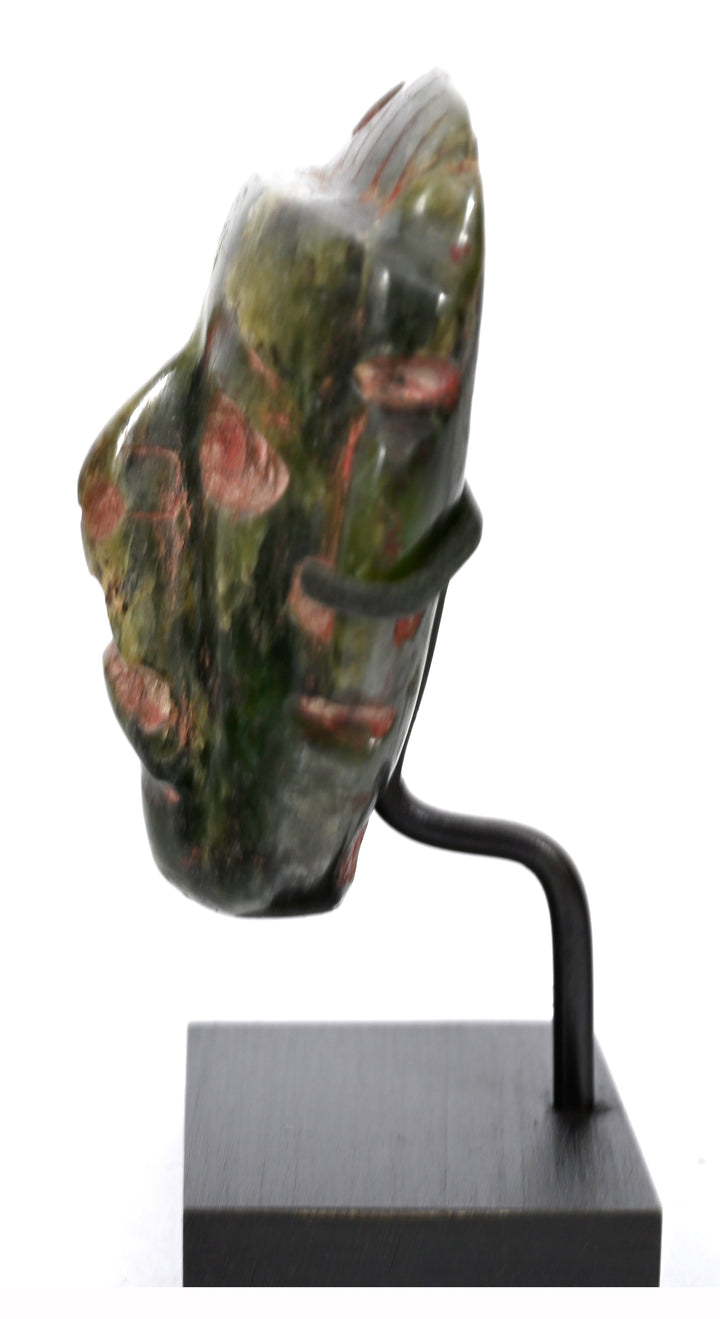 Olmec Jade Stone Pendant Mask