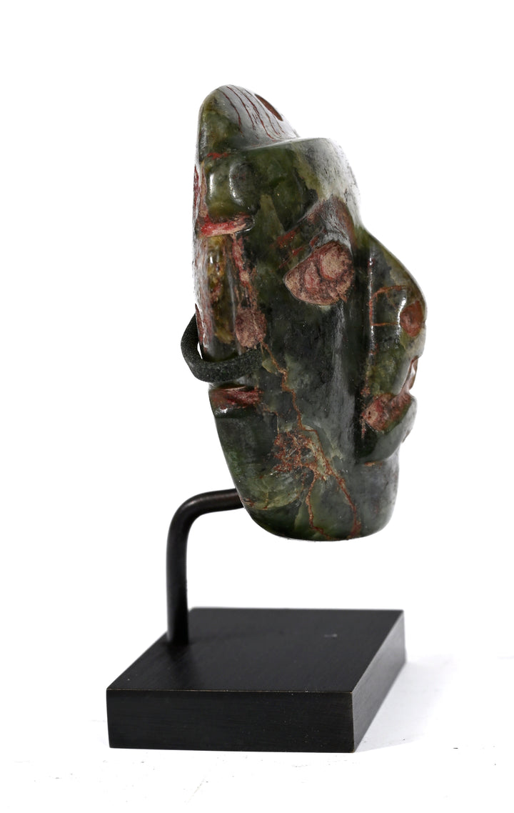 Olmec Jade Stone Pendant Mask