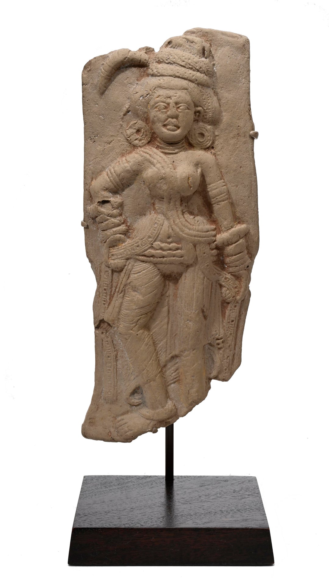 Shunga Terracotta Relief Plaque of a Goddess