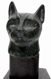Egyptian Bronze Head of a Cat