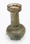 Roman Green Glass Unguentarium with Applied Nubs