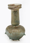 Roman Green Glass Unguentarium with Applied Nubs
