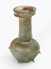 Roman Green Glass Unguentarium with Applied Nubs