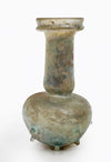 Roman Green Glass Unguentarium with Applied Nubs