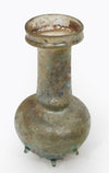 Roman Green Glass Unguentarium with Applied Nubs