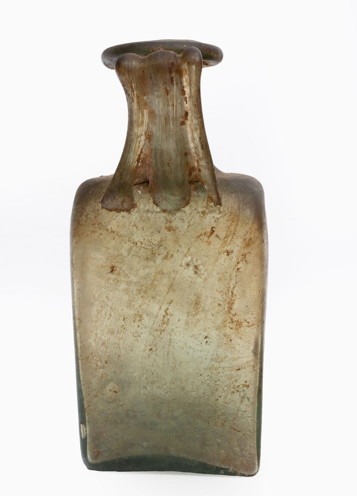 Roman Green Glass Squarish  Bottle