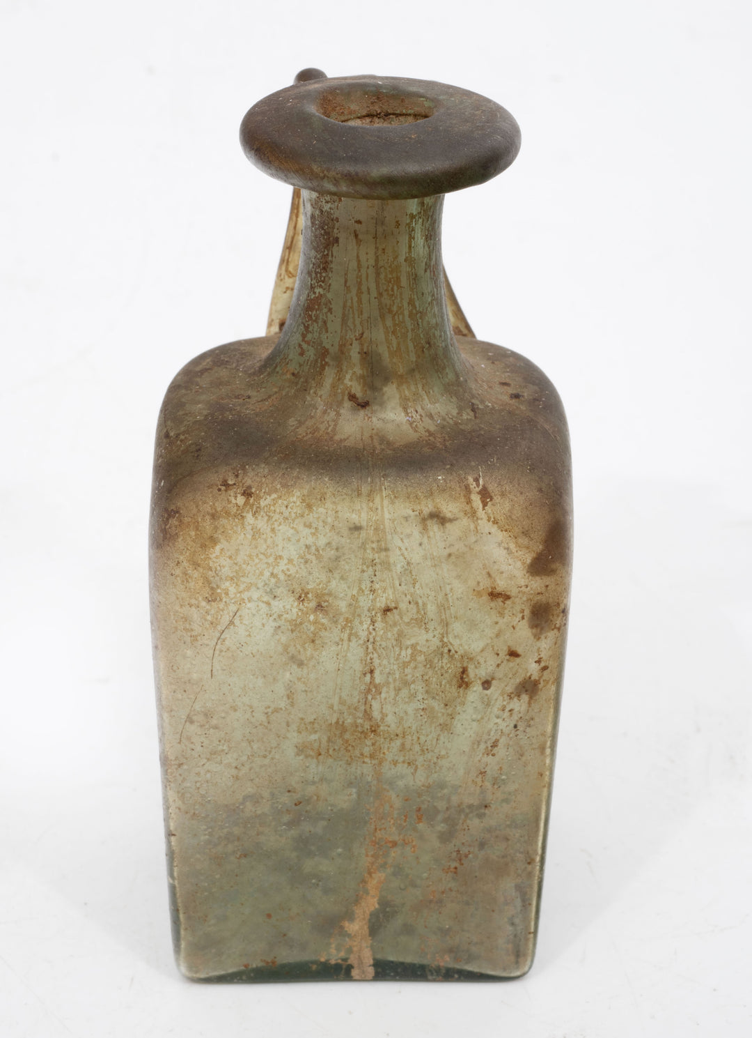 Roman Green Glass Squarish  Bottle