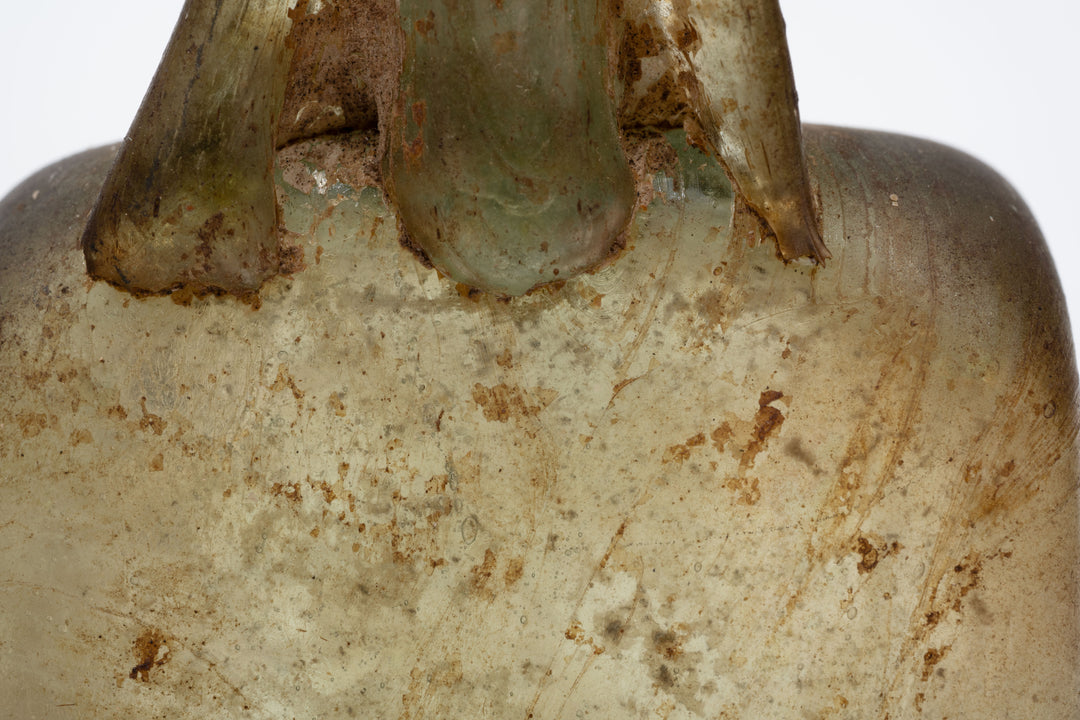 Roman Green Glass Squarish  Bottle