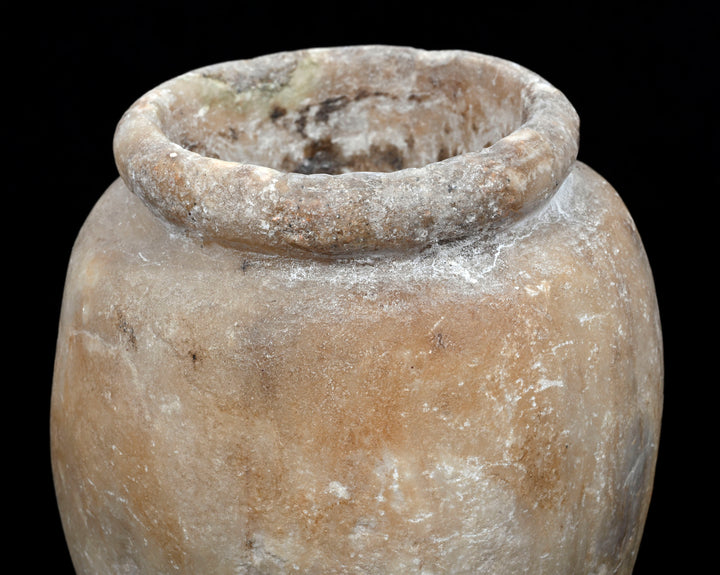 Egyptian Middle Kingdom  Ovoid Alabaster Jar