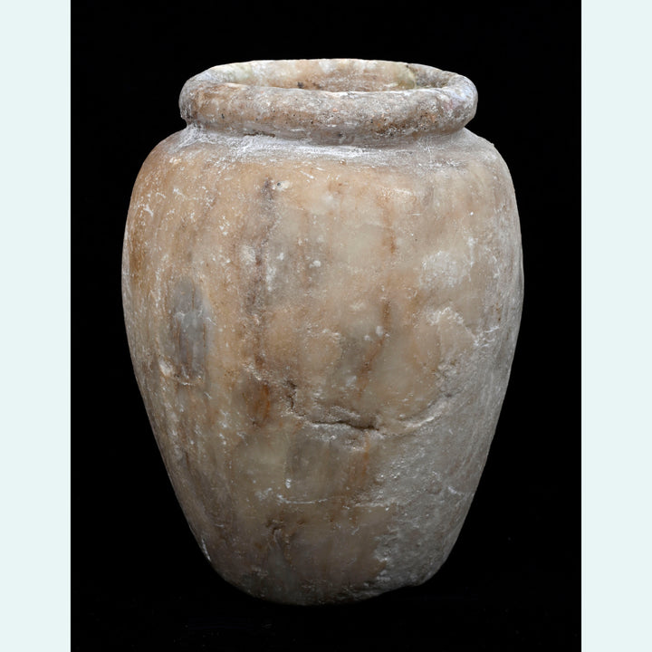Egyptian Middle Kingdom  Ovoid Alabaster Jar