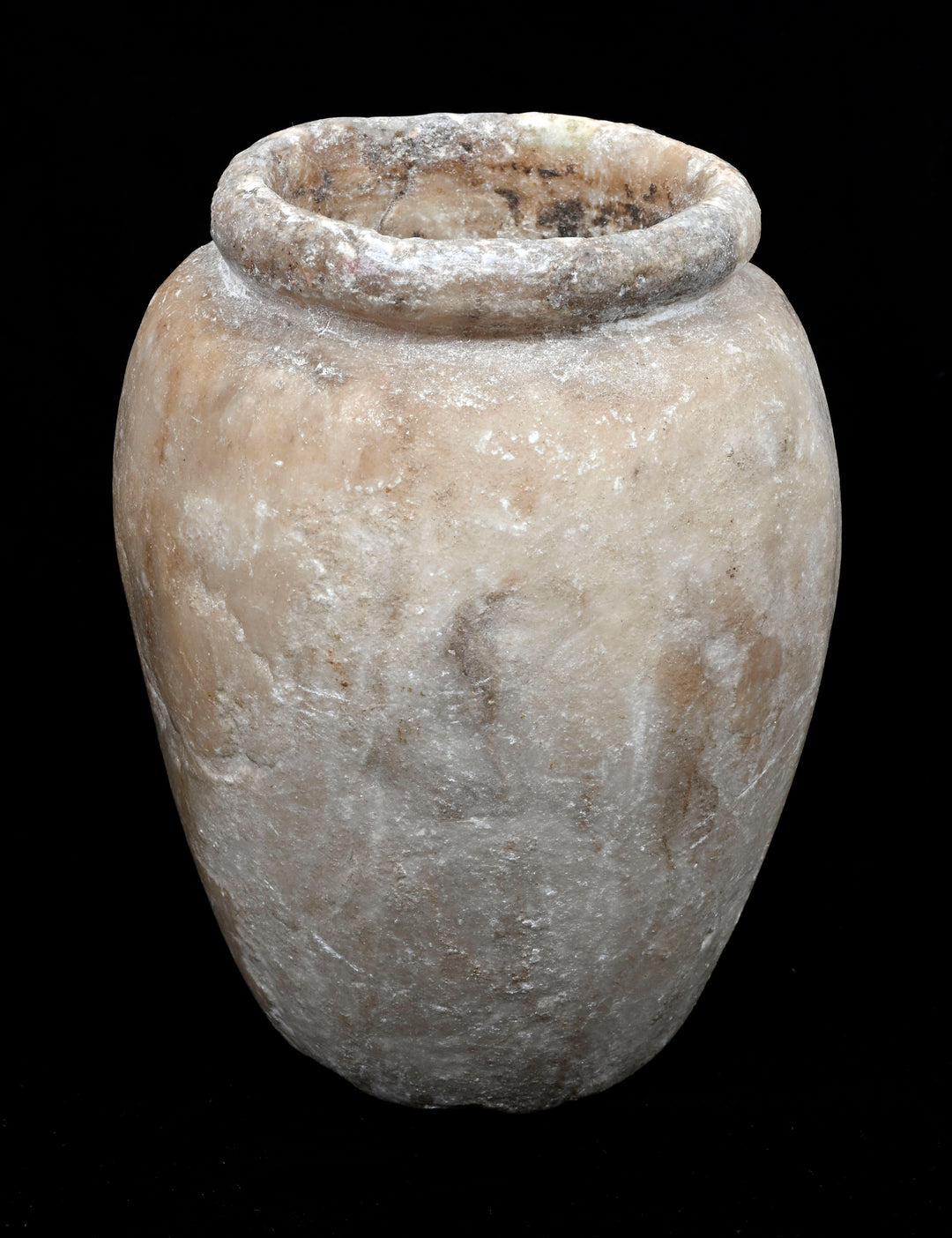 Egyptian Middle Kingdom  Ovoid Alabaster Jar