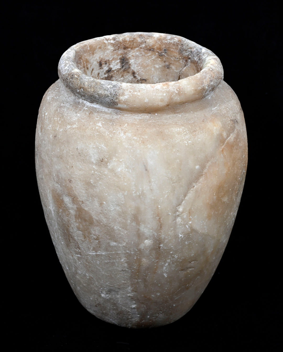 Egyptian Middle Kingdom  Ovoid Alabaster Jar