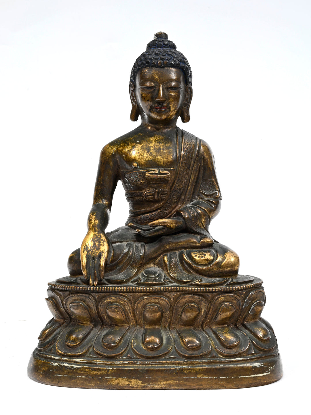 Sino Tibetan Gilt‑bronze Shakyamuni Buddha