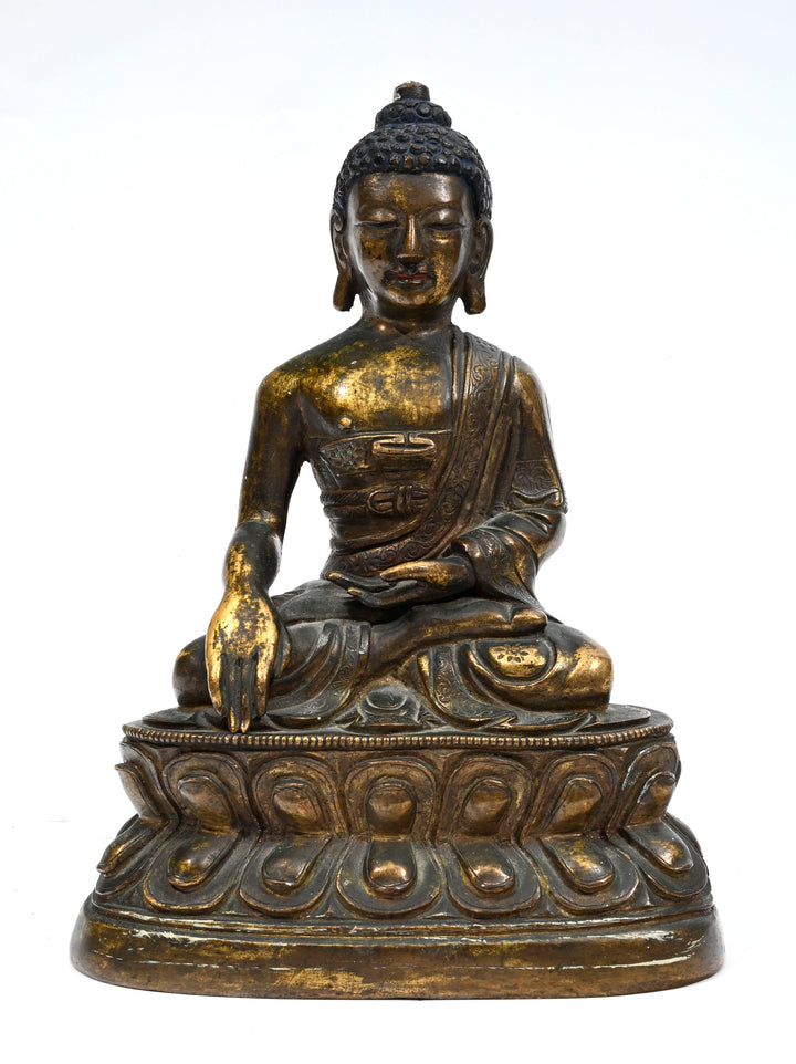 Sino Tibetan Gilt‑bronze Shakyamuni Buddha