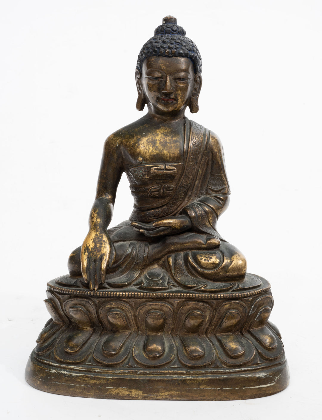 Sino Tibetan Gilt‑bronze Shakyamuni Buddha
