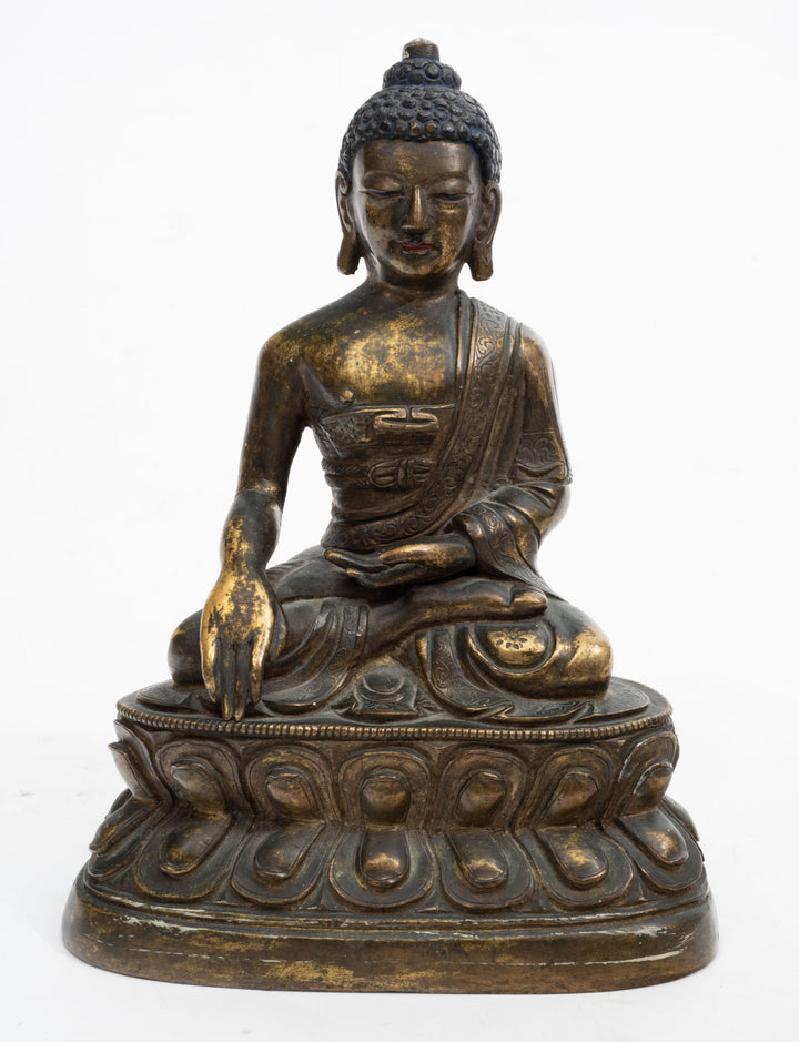 Sino Tibetan Gilt‑bronze Shakyamuni Buddha