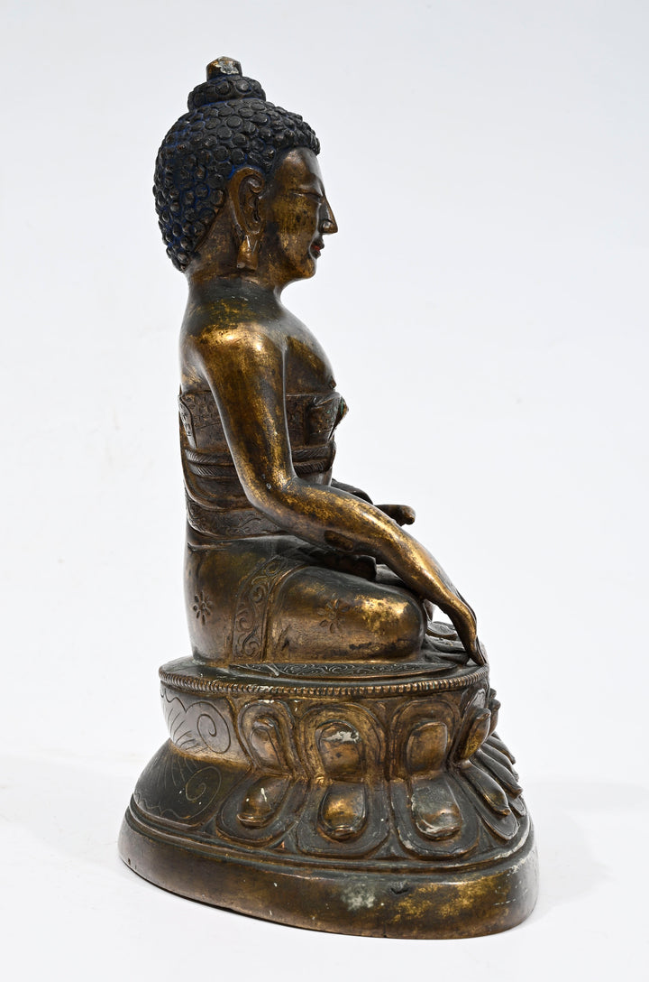 Sino Tibetan Gilt‑bronze Shakyamuni Buddha