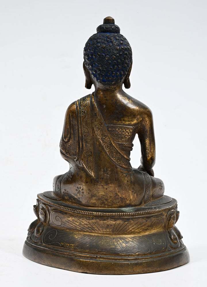 Sino Tibetan Gilt‑bronze Shakyamuni Buddha