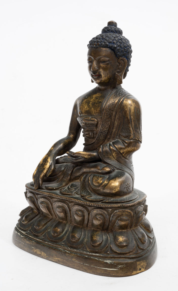 Sino Tibetan Gilt‑bronze Shakyamuni Buddha