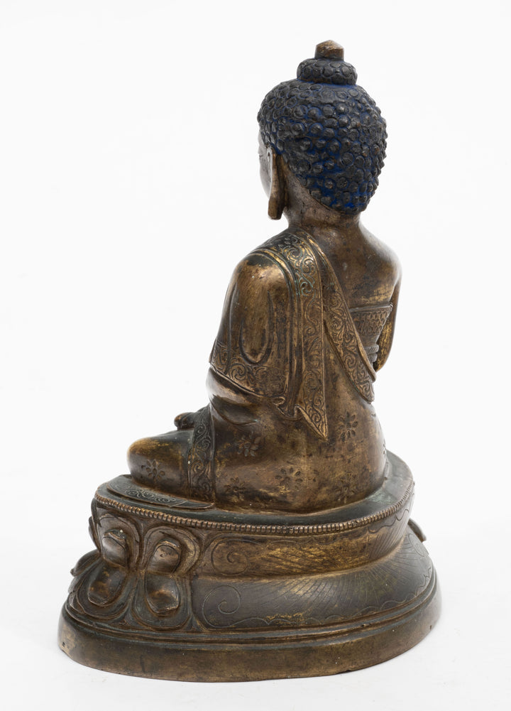 Sino Tibetan Gilt‑bronze Shakyamuni Buddha