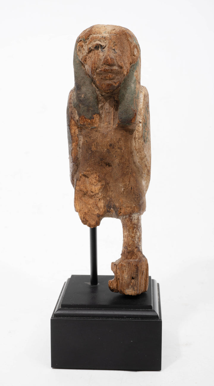 Egyptian Wood Painted Ba Bird