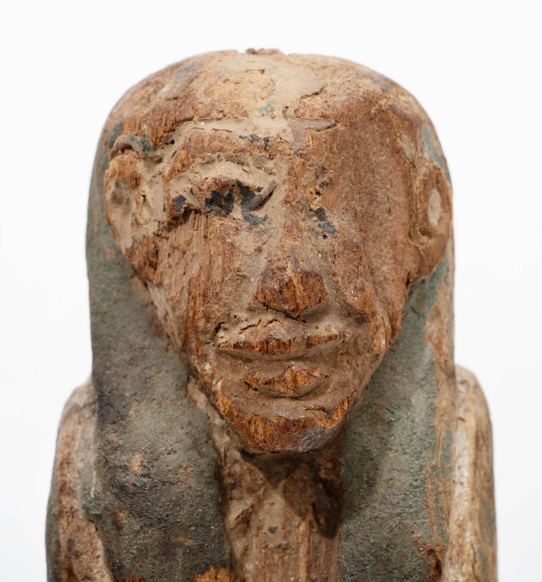 Egyptian Wood Painted Ba Bird