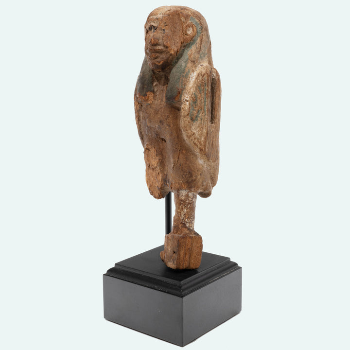 Egyptian Wood Painted Ba Bird