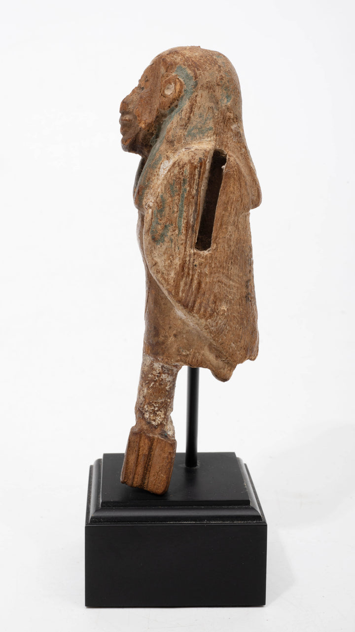Egyptian Wood Painted Ba Bird