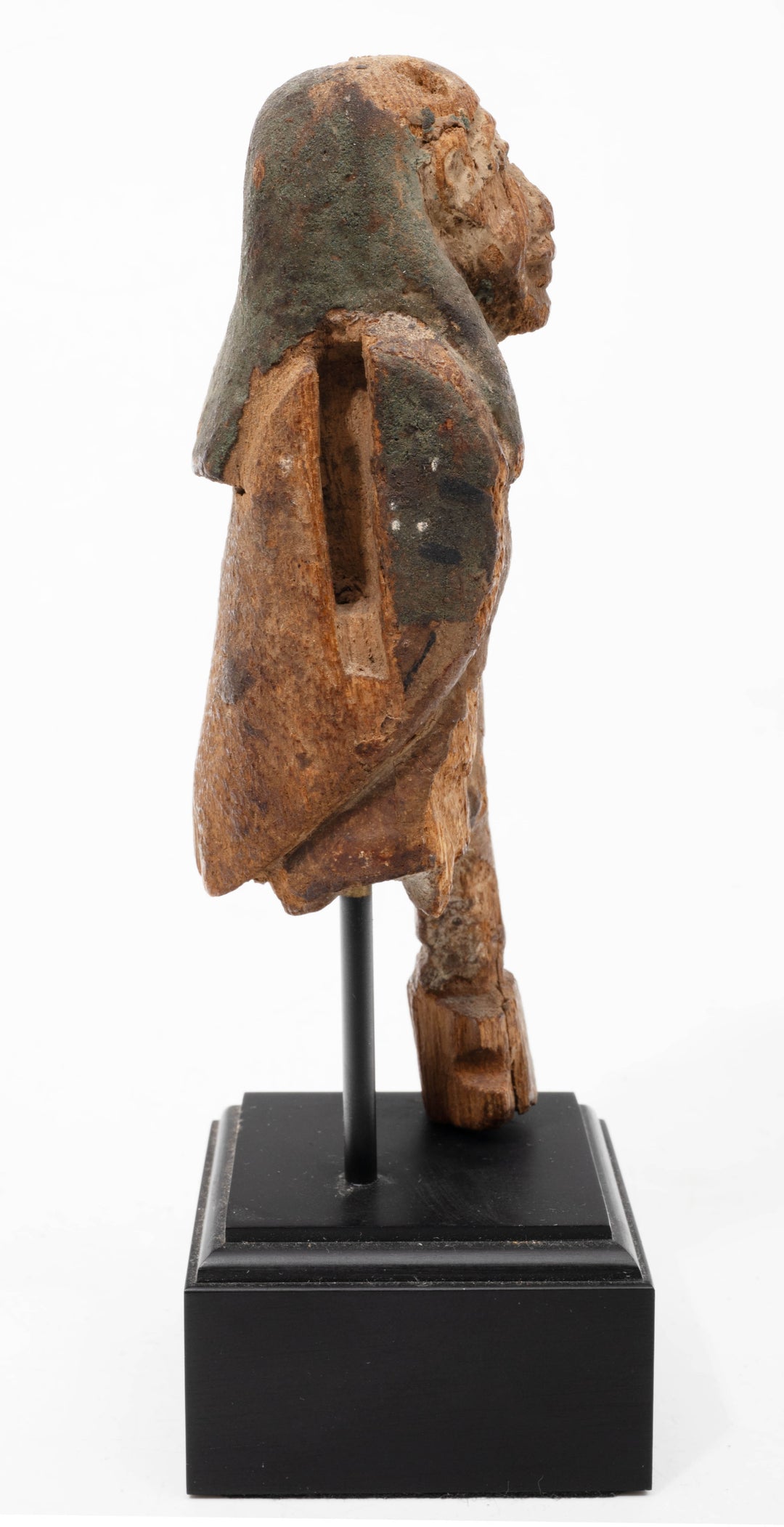 Egyptian Wood Painted Ba Bird