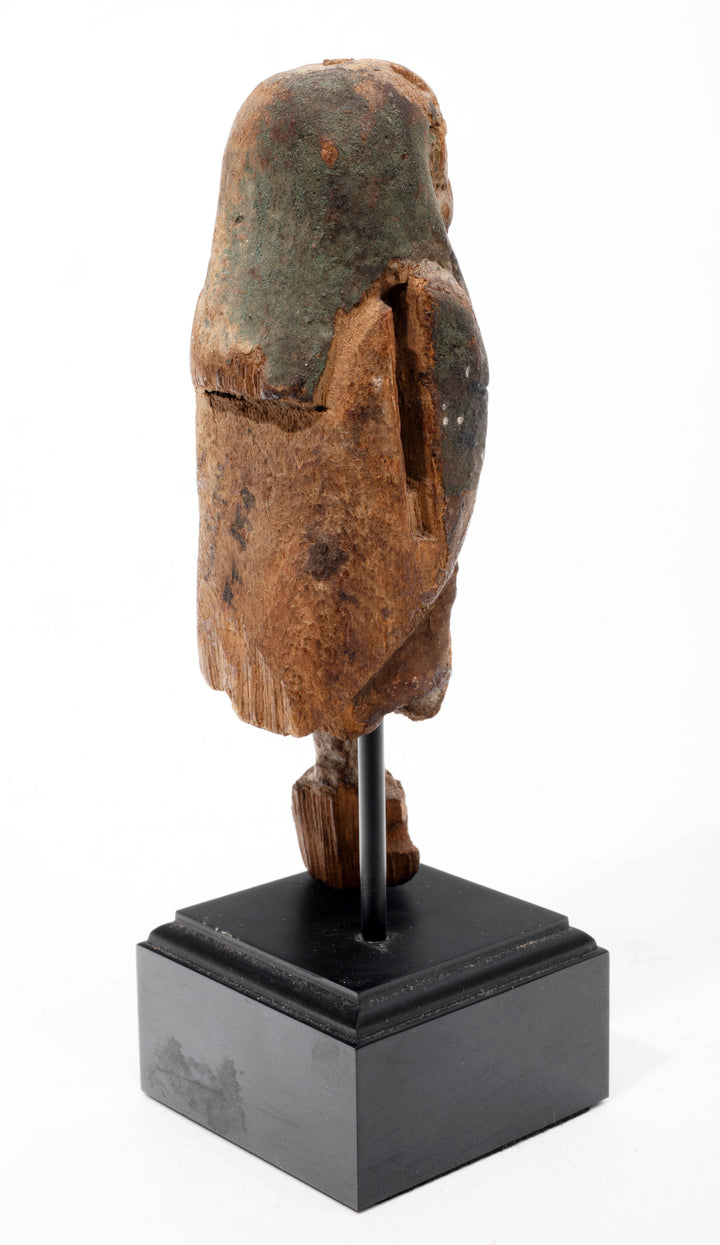 Egyptian Wood Painted Ba Bird