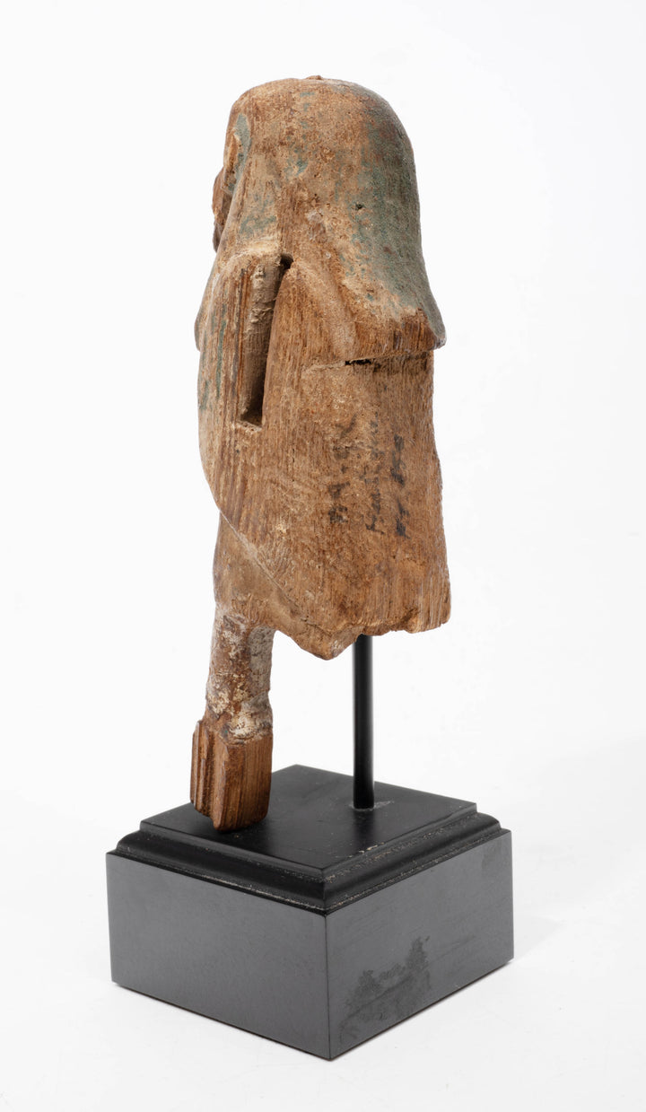 Egyptian Wood Painted Ba Bird