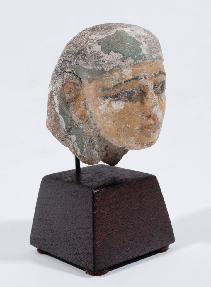 Egyptian Polychrome Terracotta Head
