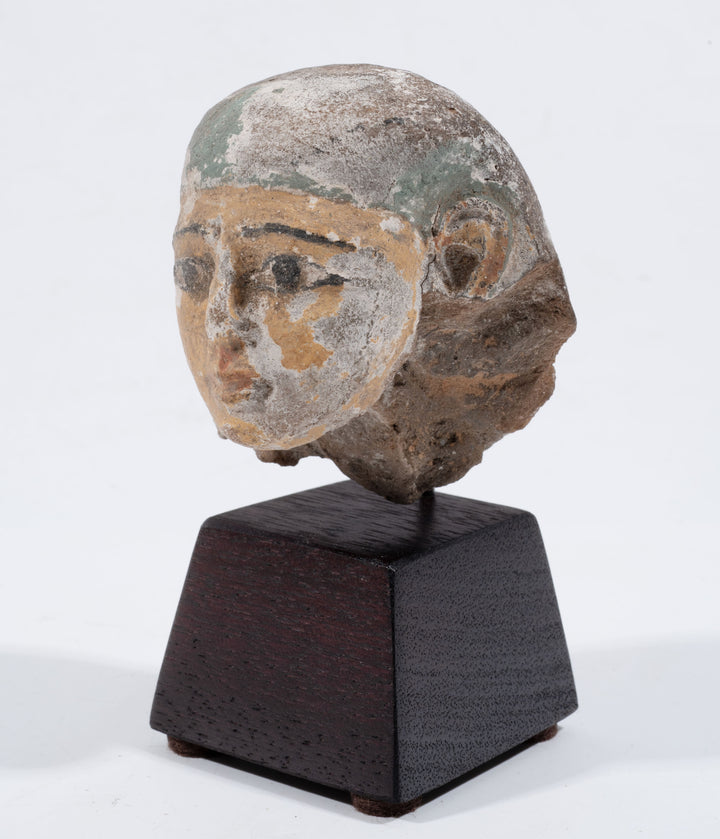 Egyptian Polychrome Terracotta Head