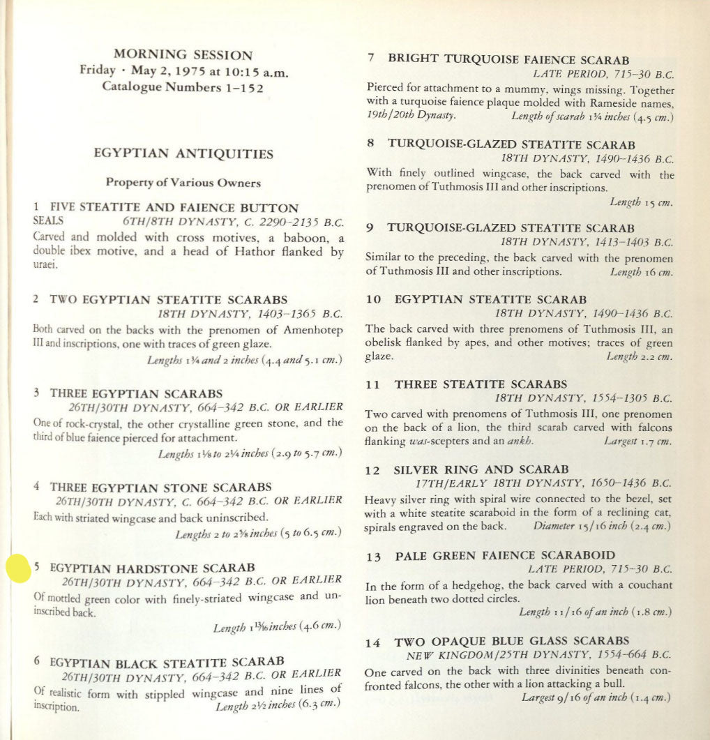 Ancient Egyptian Hard Stone Heart Scarab