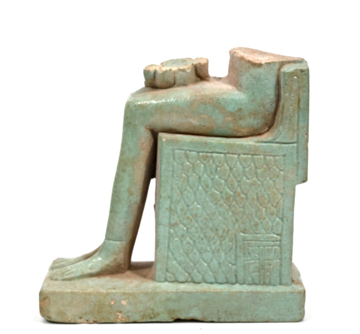 Egyptian Faience Isis Horus Fragment
