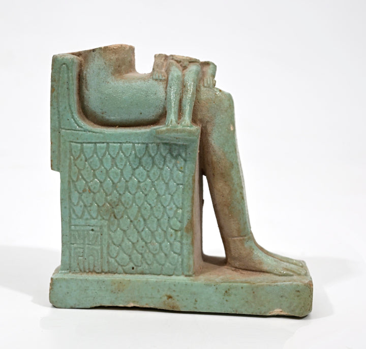 Egyptian Faience Isis Horus Fragment