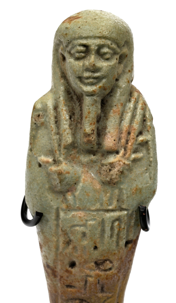 Egyptian Pale Green Faience Ushabti for Khonsuirdis