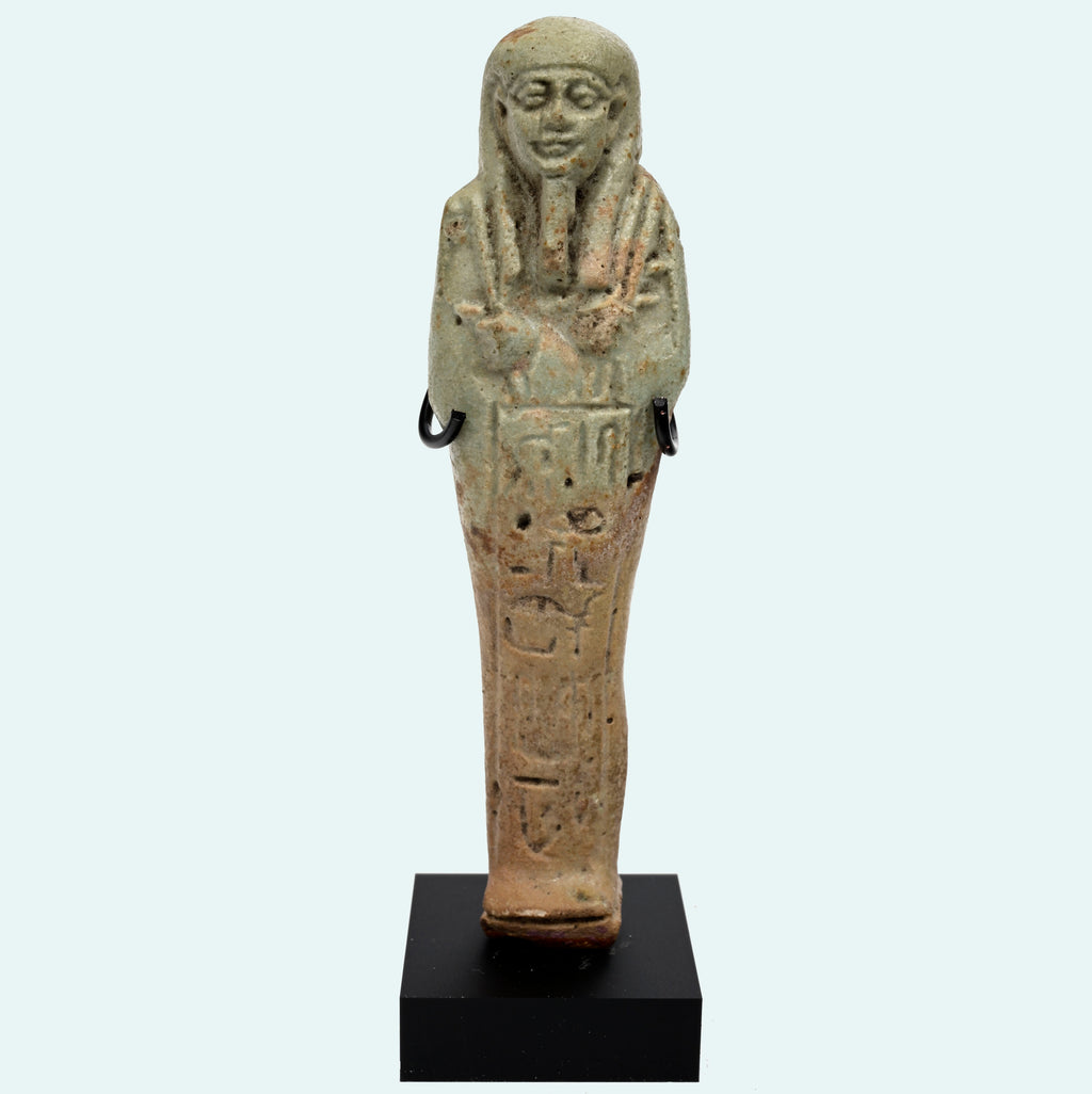 Egyptian Pale Green Faience Ushabti for Khonsuirdis