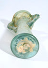 Roman Green Glass Double Handled Cosmetic Tube Unguentarium
