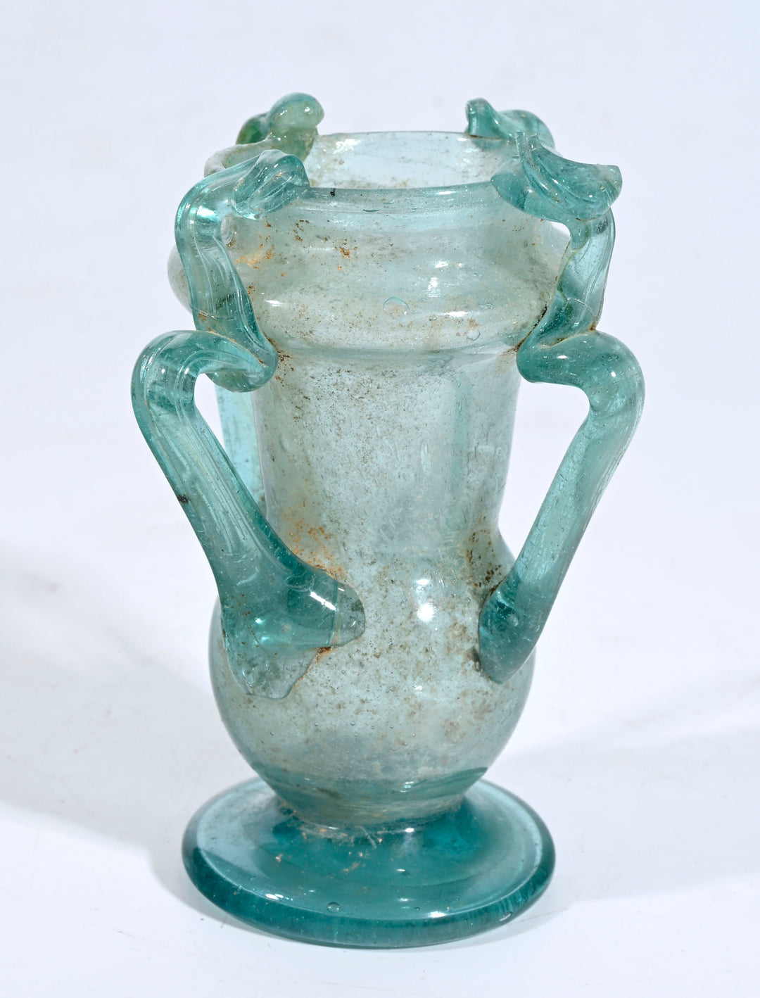 Roman Blue Glass Quadruple-handled Unguentarium