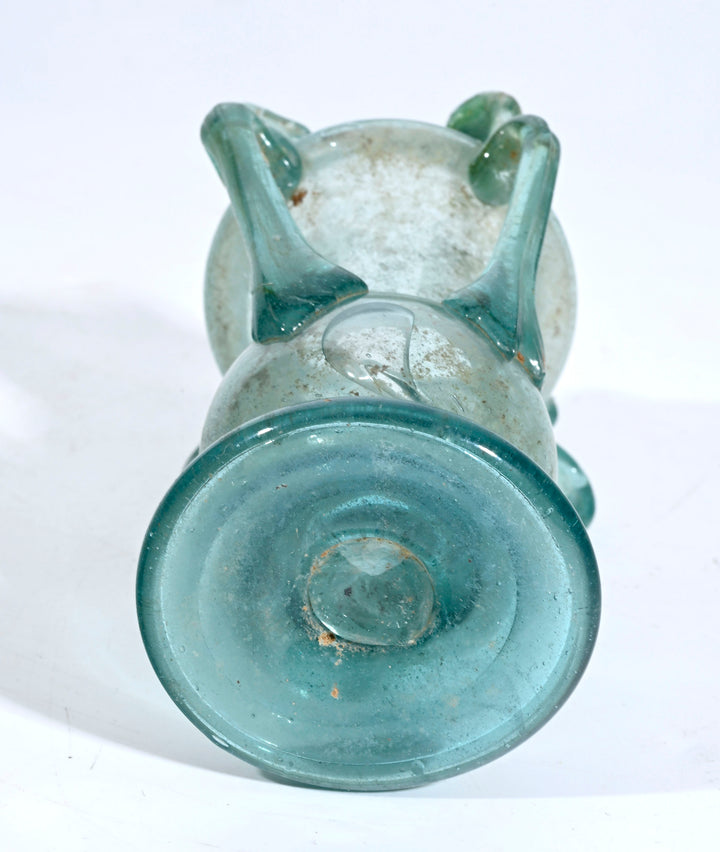 Roman Blue Glass Quadruple-handled Unguentarium