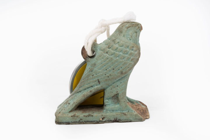 Egyptian Turquoise Faience Horus Falcon Amulet