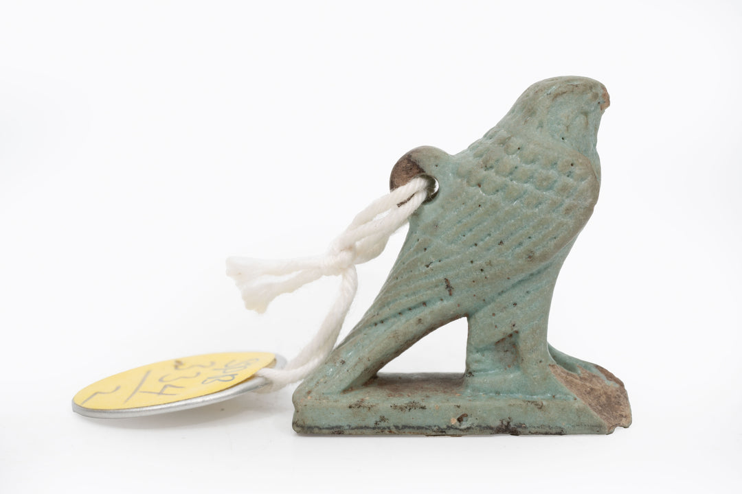 Egyptian Turquoise Faience Horus Falcon Amulet