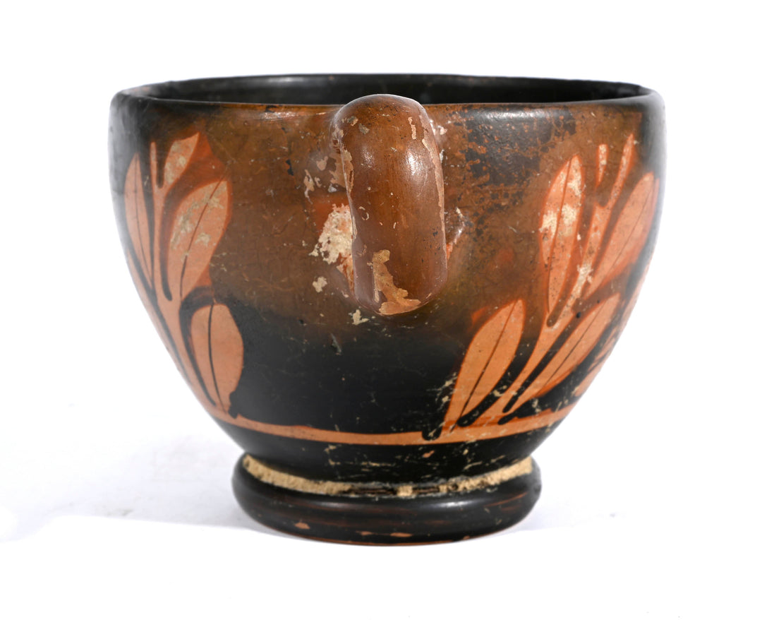 Greek Attic Red Figure Owl Skyphos Glaux