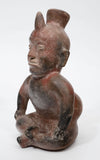 Colima Pottery Redware Seated Hunchback Dwarf