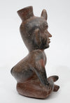 Colima Pottery Redware Seated Hunchback Dwarf